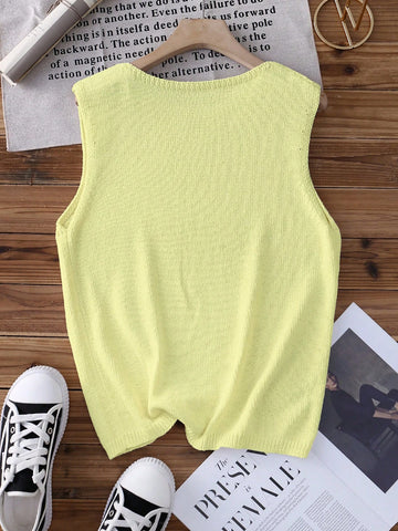 Women Vest Lemon Print ,Summer T Shirt