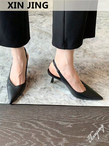 Women Point Toe Pyramid Heeled Pumps