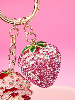 Fashionable & Elegant 3 D Cherry Shiny Alloy Keychain