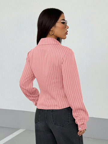 Women's Retro Fitted Striped Shirt