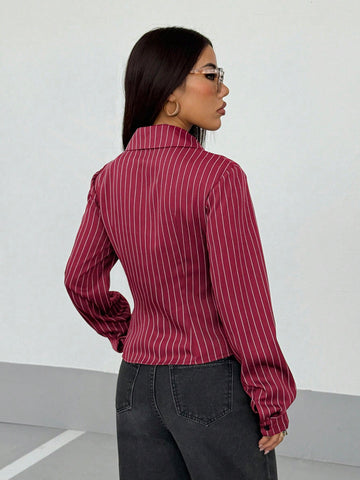Women's Retro Fitted Striped Shirt