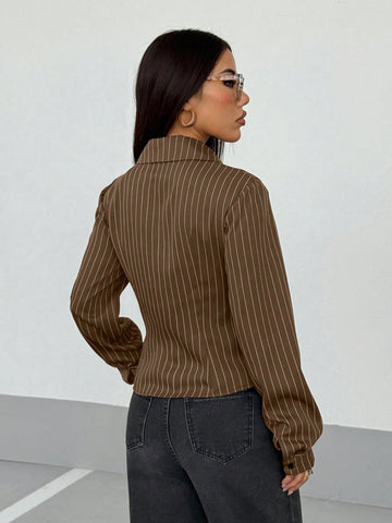 Women's Retro Fitted Striped Shirt