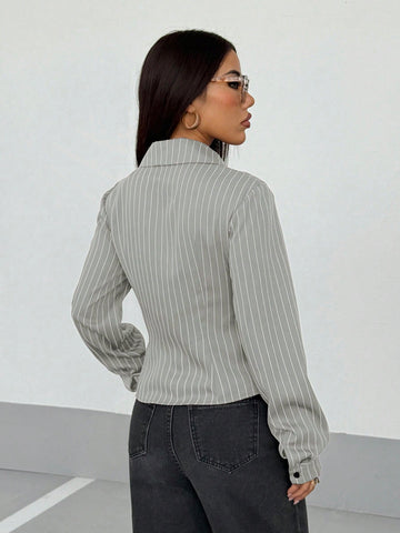 Women's Retro Fitted Striped Shirt