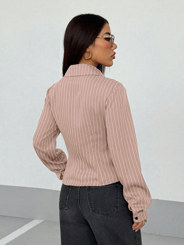 Women's Retro Fitted Striped Shirt