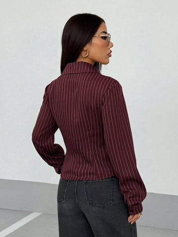 Women's Retro Fitted Striped Shirt