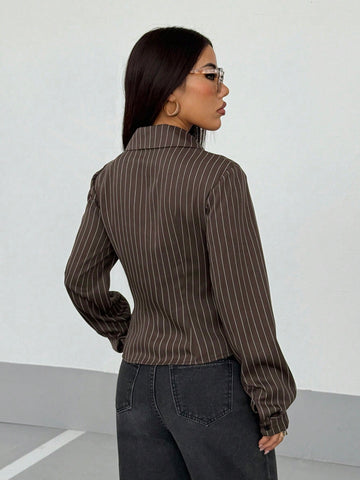 Women's Retro Fitted Striped Shirt