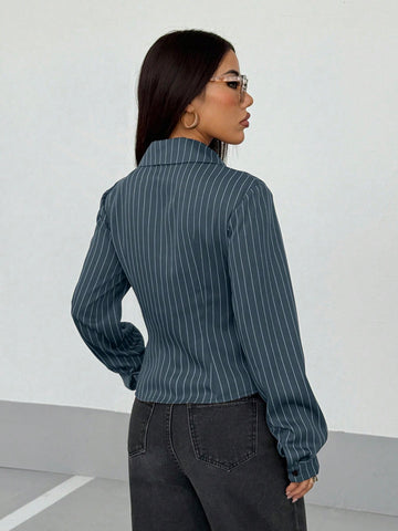 Women's Retro Fitted Striped Shirt