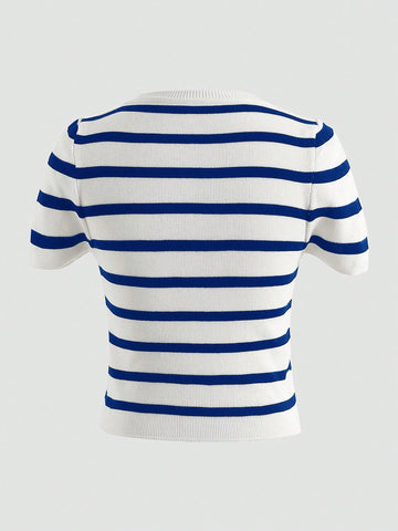 Striped Print Tee