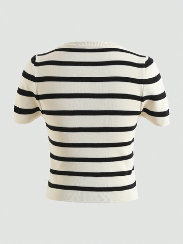 Striped Print Tee