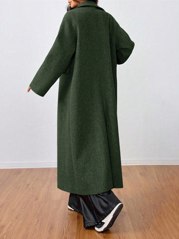 Lunessa Casual Long Woolen Collar Jacket