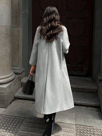 Lunessa Casual Long Woolen Collar Jacket