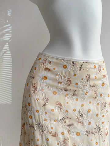 Women's New Elegant Simple Refreshing Vacation Style A-Line Skirt