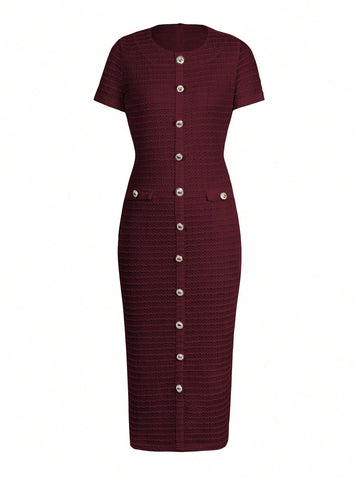 Ladies' Elegant Temperament, Zipper, Fake Buckle Design