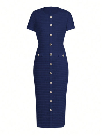 Ladies' Elegant Temperament, Zipper, Fake Buckle Design