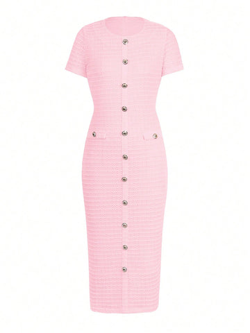 Ladies' Elegant Temperament, Zipper, Fake Buckle Design