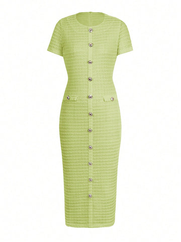 Ladies' Elegant Temperament, Zipper, Fake Buckle Design
