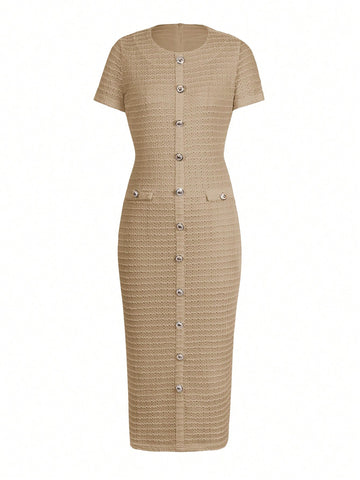Ladies' Elegant Temperament, Zipper, Fake Buckle Design