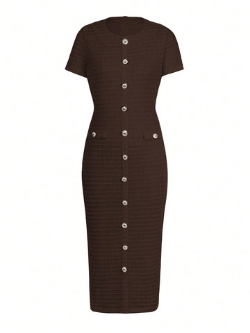 Ladies' Elegant Temperament, Zipper, Fake Buckle Design