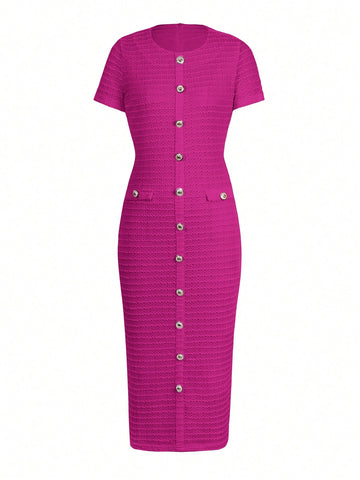 Ladies' Elegant Temperament, Zipper, Fake Buckle Design