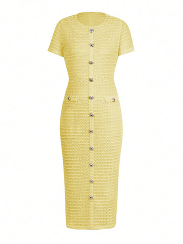Ladies' Elegant Temperament, Zipper, Fake Buckle Design