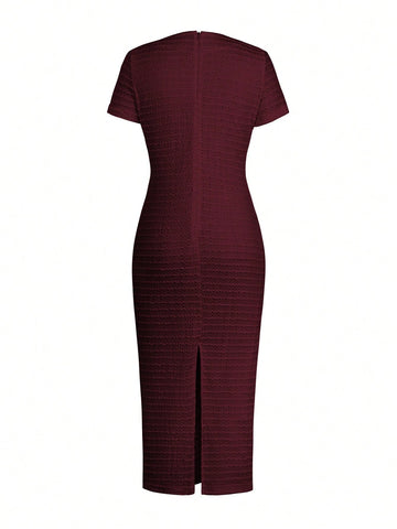 Ladies' Elegant Temperament, Zipper, Fake Buckle Design