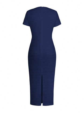 Ladies' Elegant Temperament, Zipper, Fake Buckle Design