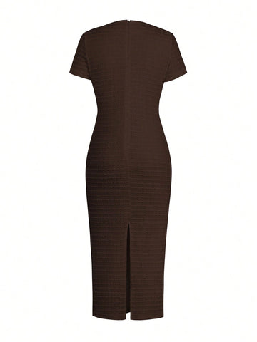 Ladies' Elegant Temperament, Zipper, Fake Buckle Design