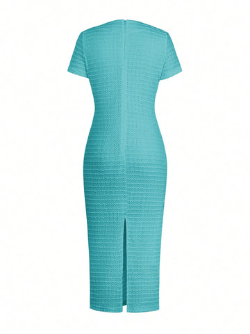 Ladies' Elegant Temperament, Zipper, Fake Buckle Design