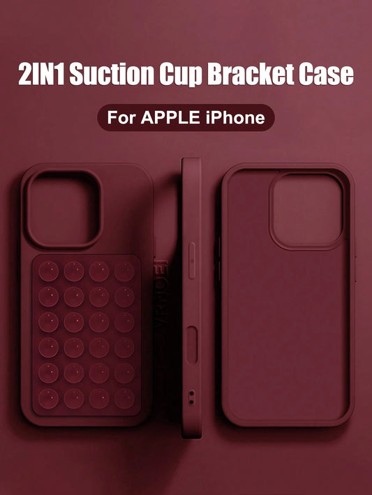 Upgrade 2IN1 Suction Cup Bracket Phone Case