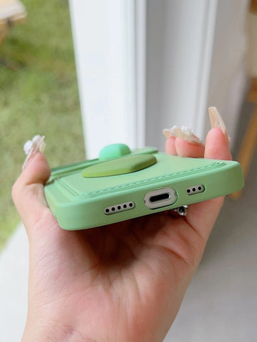 Y2K Sliding Transparent Double Heart Sticker Picture Frame Card Holder Phone Case