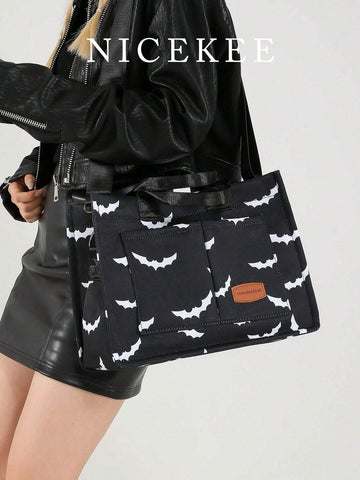 Versatile Vertical Stripes Hobo Shoulder Bag