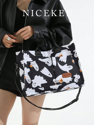 Versatile Vertical Stripes Hobo Shoulder Bag