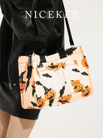Versatile Vertical Stripes Hobo Shoulder Bag