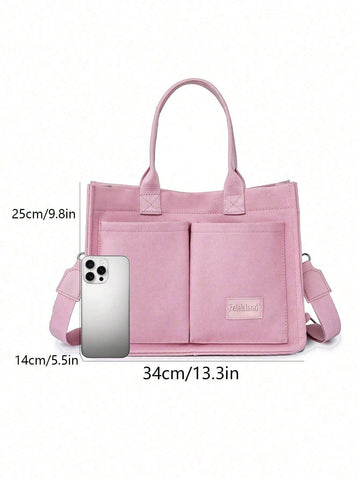 Versatile Vertical Stripes Hobo Shoulder Bag