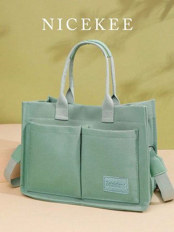 Versatile Vertical Stripes Hobo Shoulder Bag