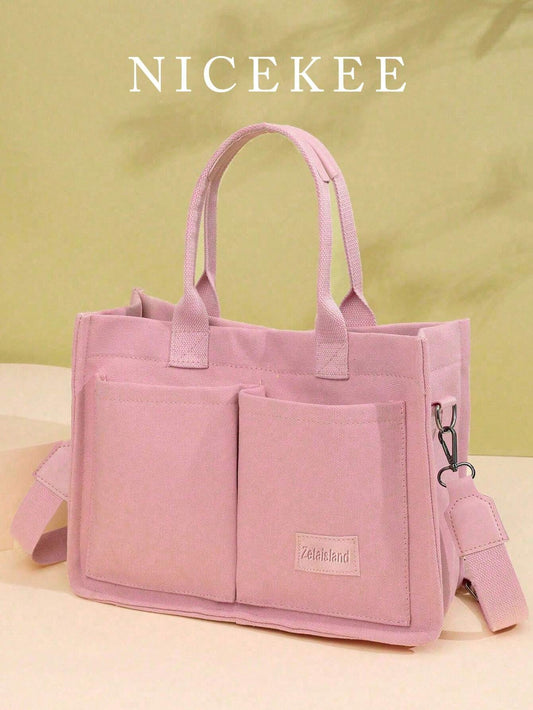 Versatile Vertical Stripes Hobo Shoulder Bag