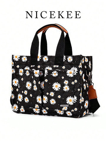 Versatile Vertical Stripes Hobo Shoulder Bag