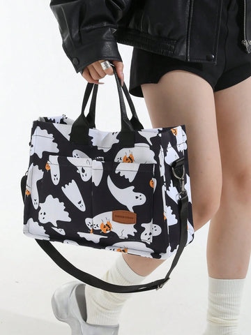 Versatile Vertical Stripes Hobo Shoulder Bag