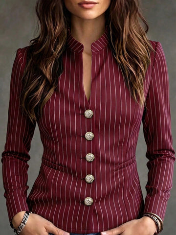 Women's Pinstripe Blazer