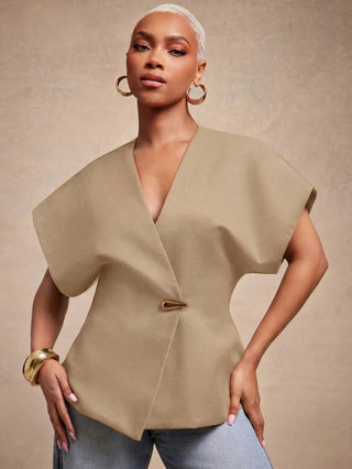 Single Button Waistcoat Top