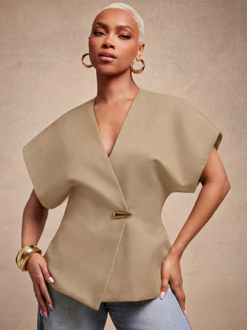 Single Button Waistcoat Top