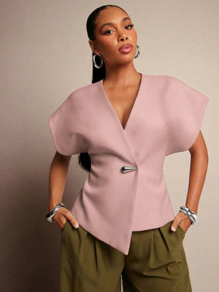 Single Button Waistcoat Top