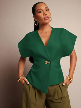 Single Button Waistcoat Top