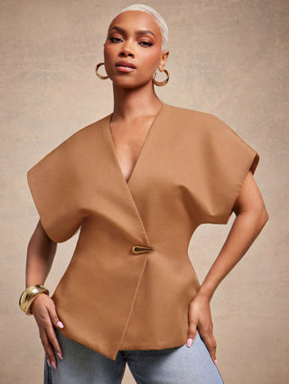 Single Button Waistcoat Top