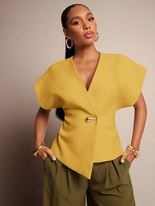 Single Button Waistcoat Top