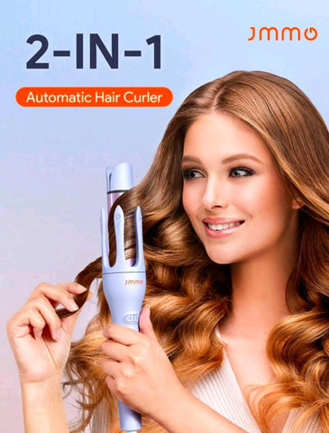 JMMO Rotating Curling Iron,2-IN-1 Automatic Hair Curler,Hair Curler Automatic Rotating With 360° Rotation Of Power Cord,One-Button Power On And Off