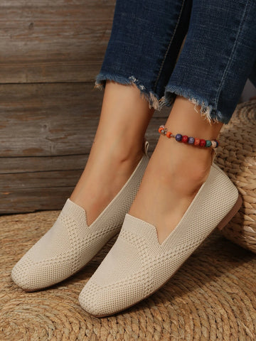 Women Minimalist Square Toe Flats