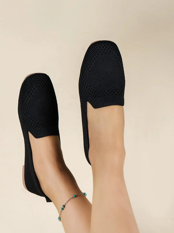 Women Minimalist Square Toe Flats