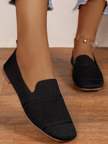 Women Minimalist Square Toe Flats