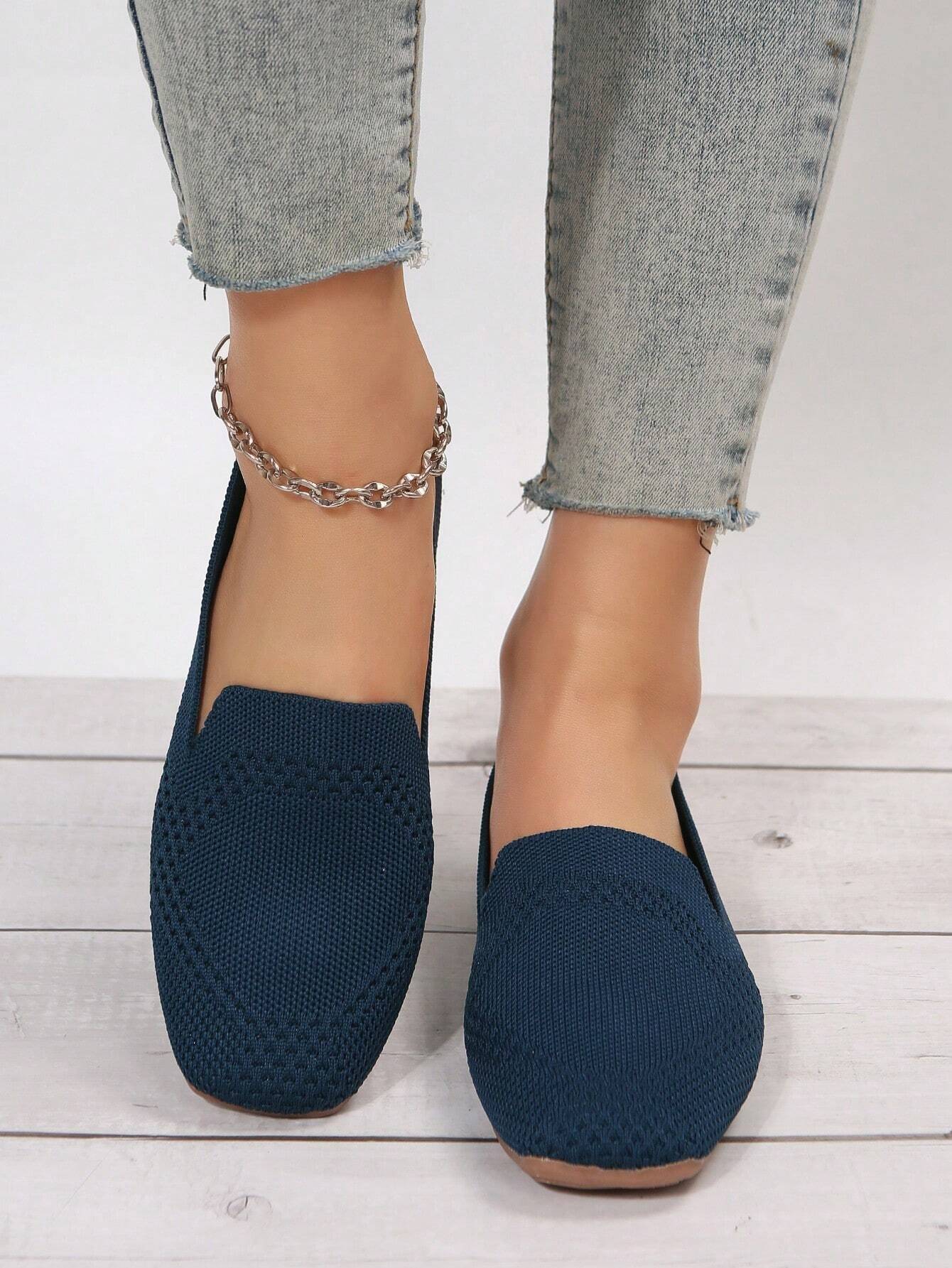 Women Minimalist Square Toe Flats